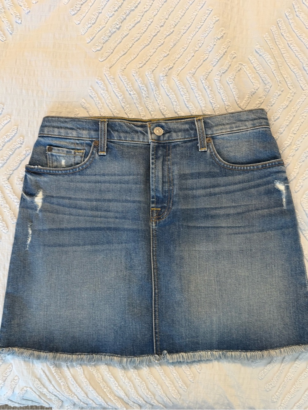Denim Mini Skirt - Blue
